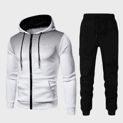 Relaxed Fit Men's Hooded Tracksuit Set
