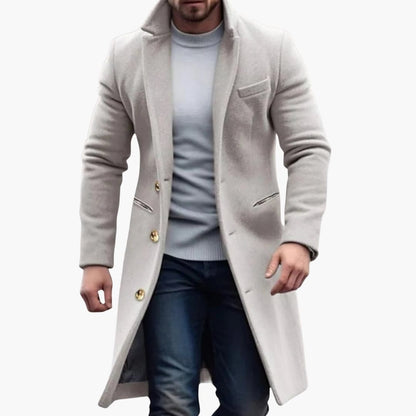 Men's Long Button Coat