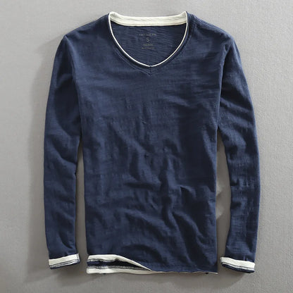 Hokuto Men's Cotton Long Sleeve Shirt - VibreMode