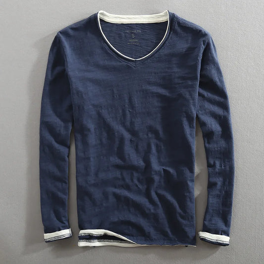 Hokuto Men's Cotton Long Sleeve Shirt - VibreMode