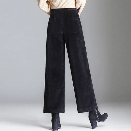 Rustic Textured Corduroy Trousers