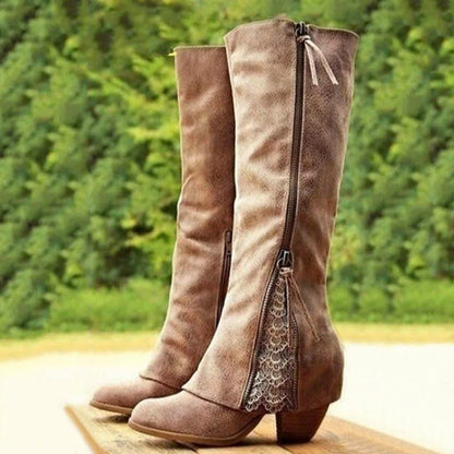 Tall Leather Riding Boots - VibreMode
