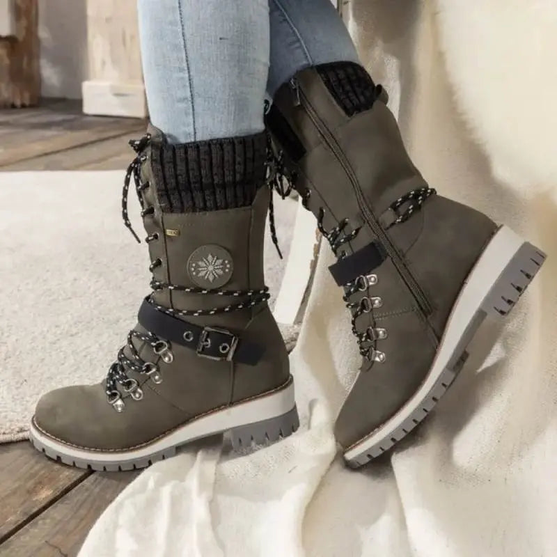 Women's Lace-Up Winter Combat Boots