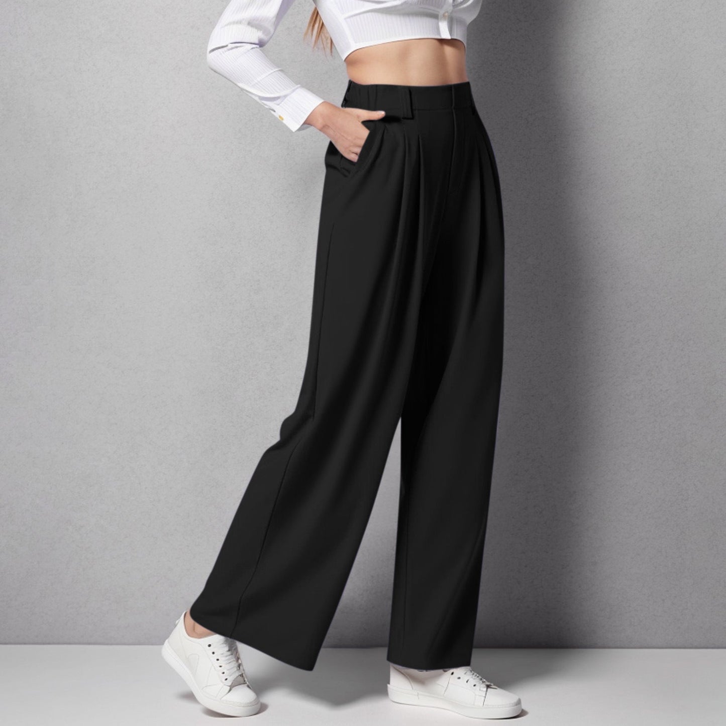 Comfortable Fit Wide Leg Pants