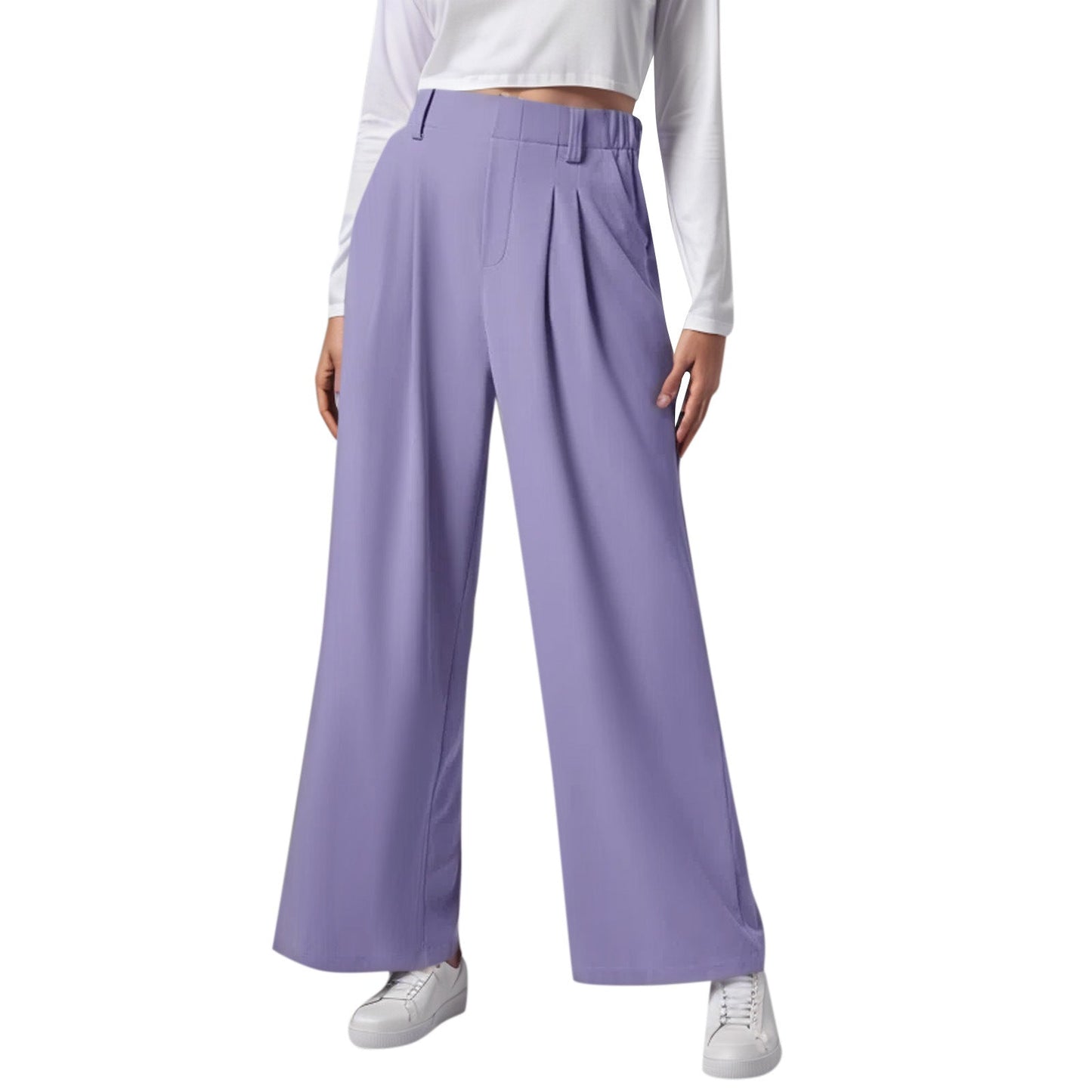 Comfortable Fit Wide Leg Pants