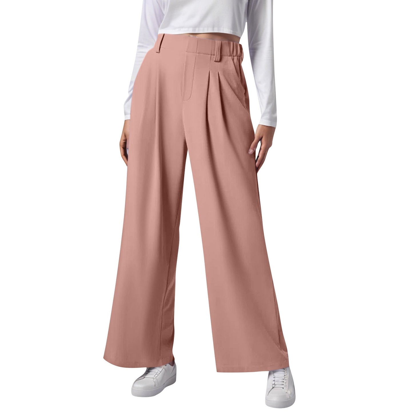Comfortable Fit Wide Leg Pants