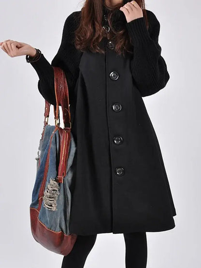 Women's High Neck Trench Coat Warm - VibreMode