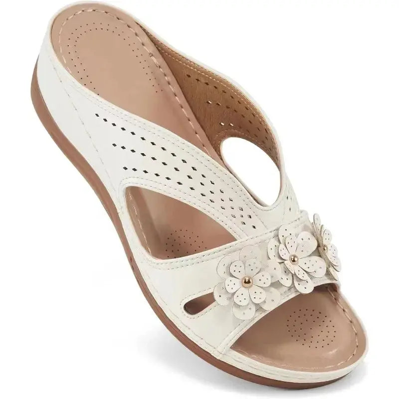 Hollow Wedge Sandals for Women – Stylish & Comfortable White Wedge Heels