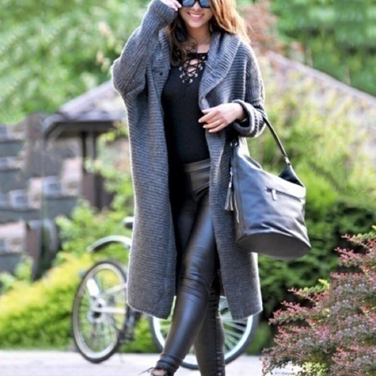 Ladies Lightweight Hooded Open Cardigan