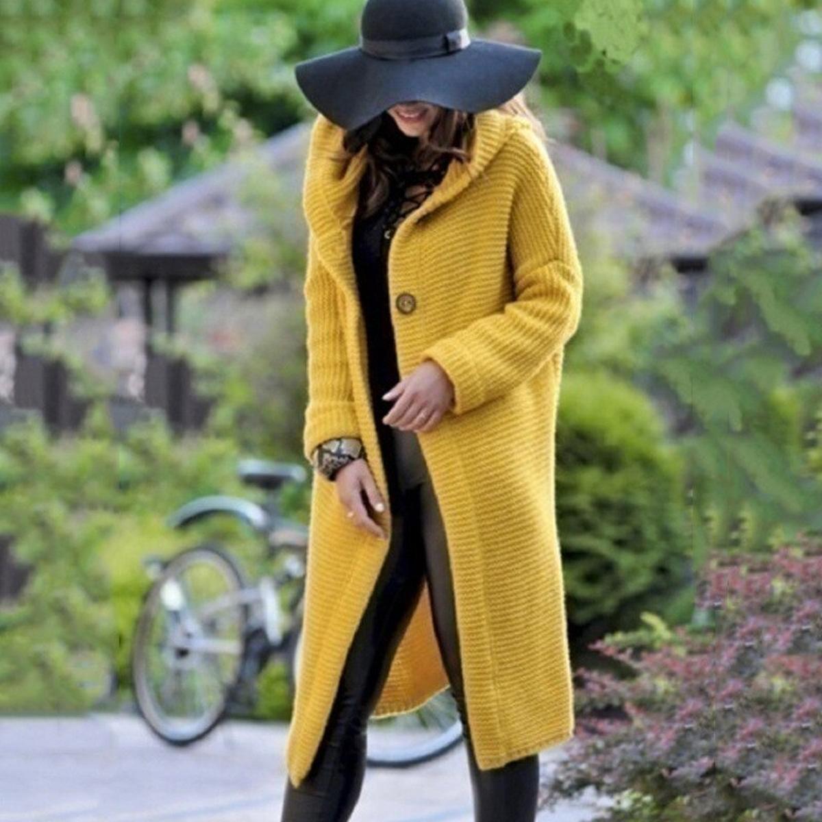 Ladies Lightweight Hooded Open Cardigan