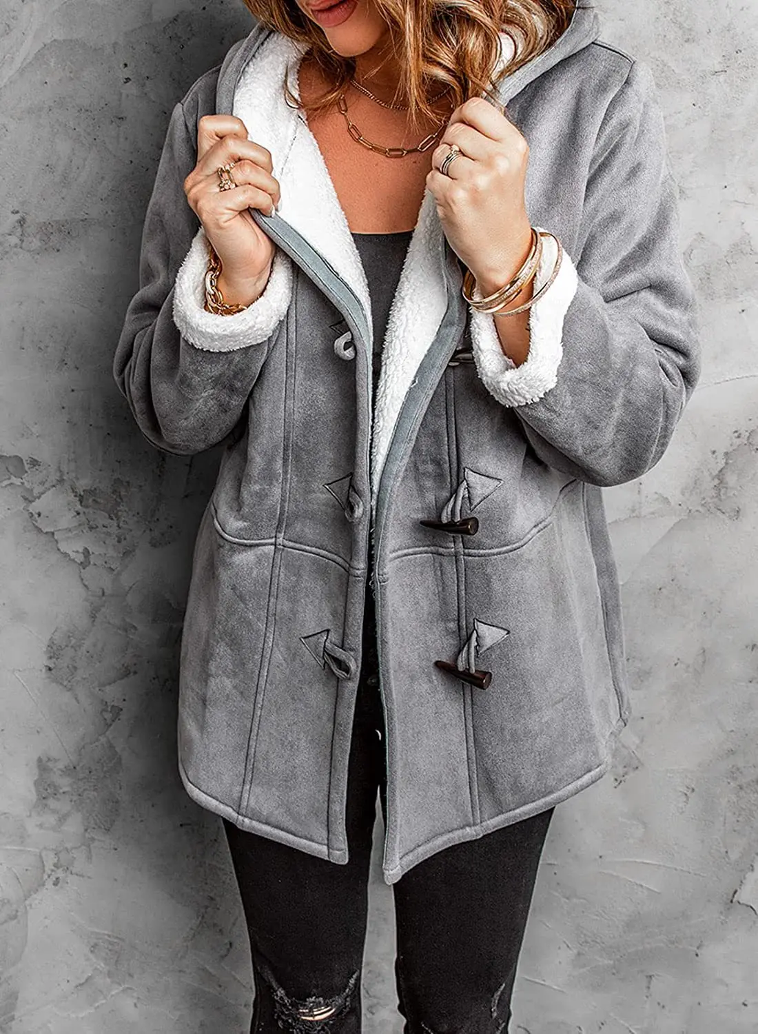 Women's Hooded Toggle Winter Coat - VibreMode