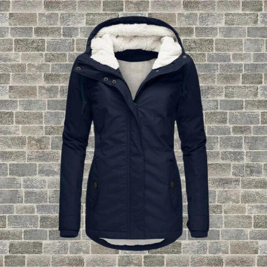 Women's Hooded Winter Coat Waterproof Insulated Black