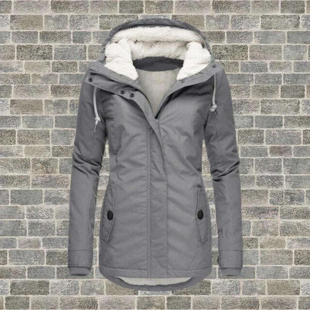 Women's Hooded Winter Coat Waterproof Insulated Black - VibreMode
