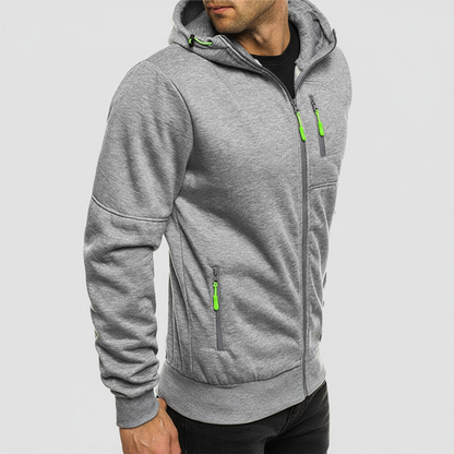 Men's Hooded Zip Up Casual Jacket
