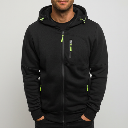 Men's Hooded Zip Up Casual Jacket - VibreMode