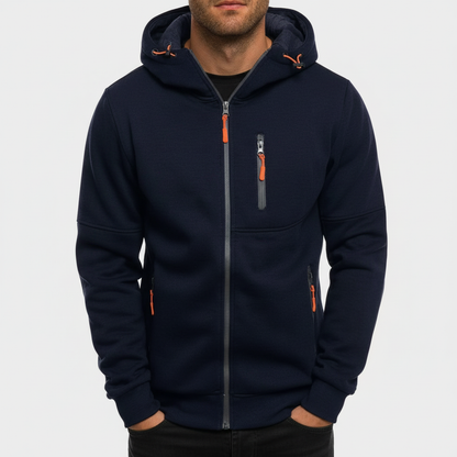 Men's Hooded Zip Up Casual Jacket