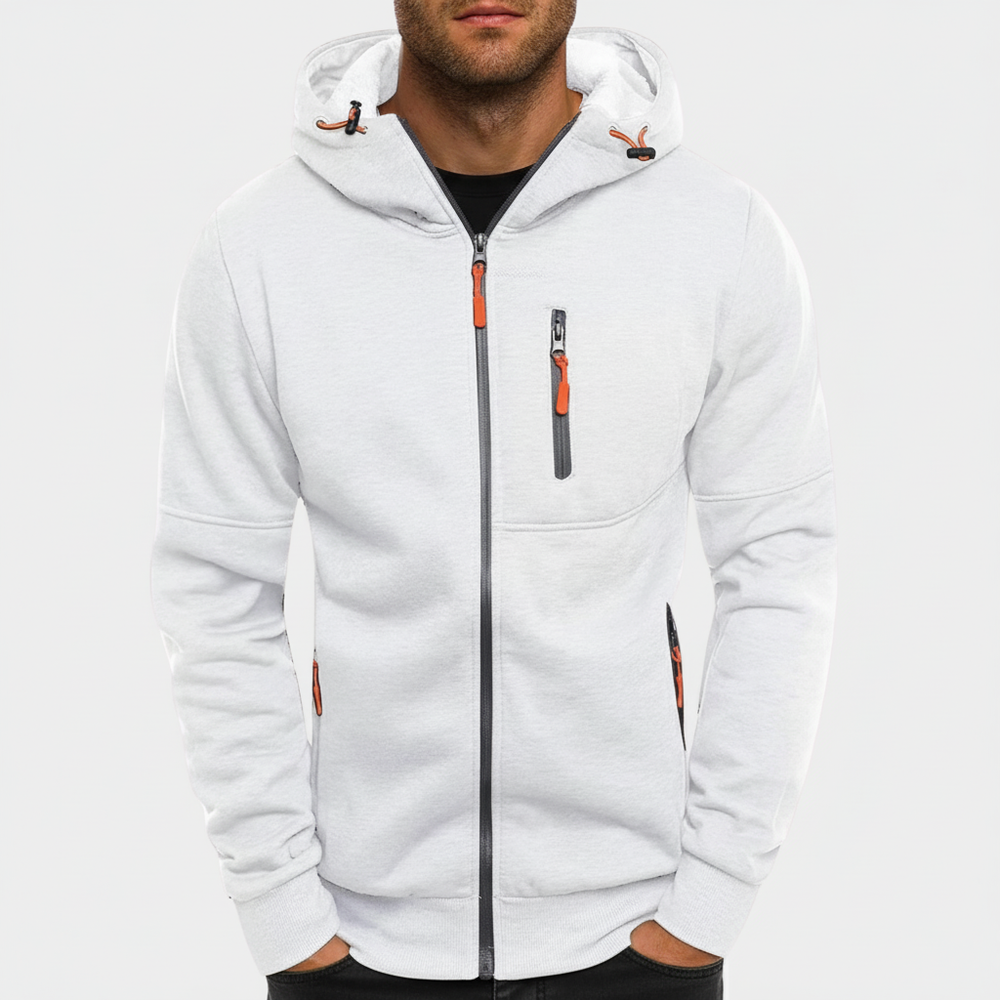 Men's Hooded Zip Up Casual Jacket