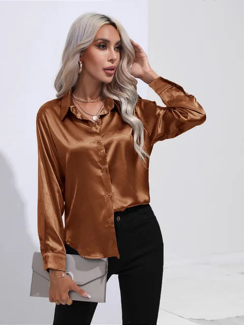 Elegant Silk Loose Fit Top