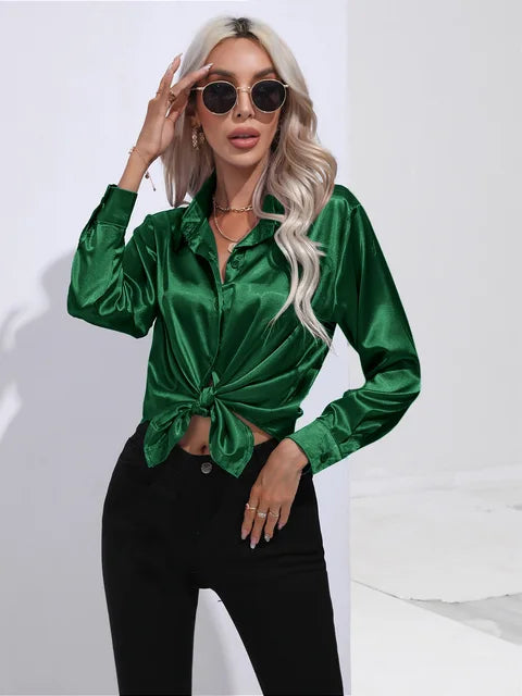 Elegant Silk Loose Fit Top