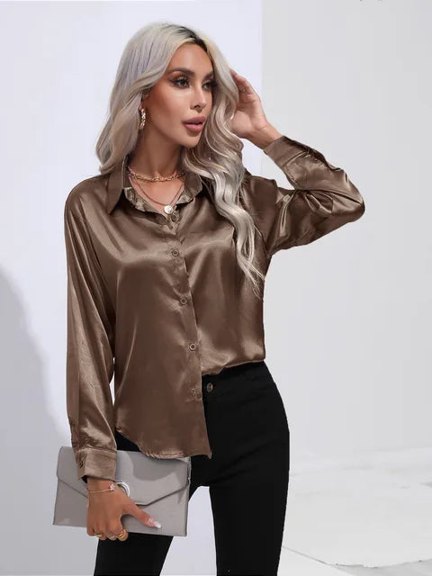 Elegant Silk Loose Fit Top