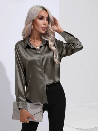 Elegant Silk Loose Fit Top