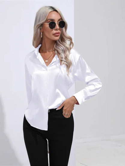 Elegant Silk Loose Fit Top