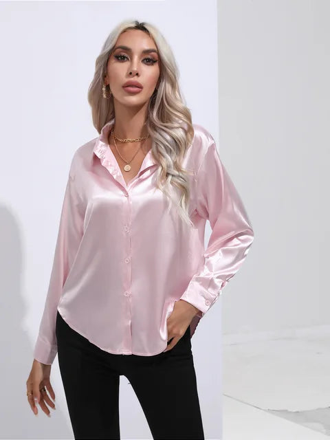 Elegant Silk Loose Fit Top