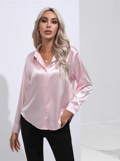 Elegant Silk Loose Fit Top
