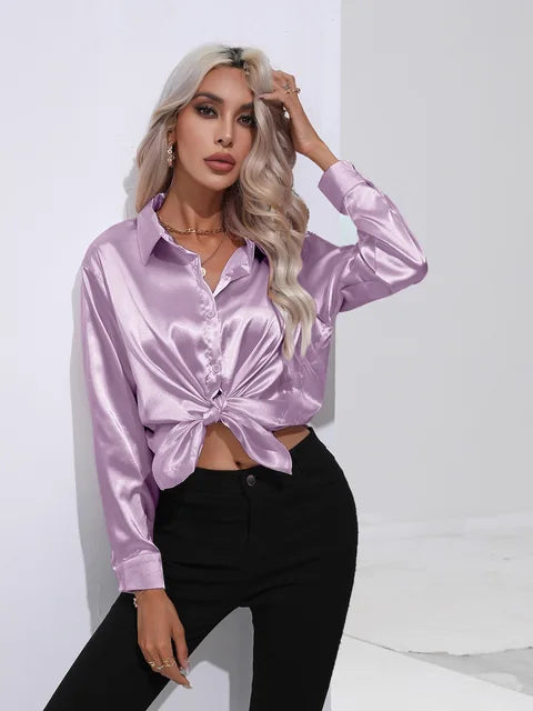 Elegant Silk Loose Fit Top