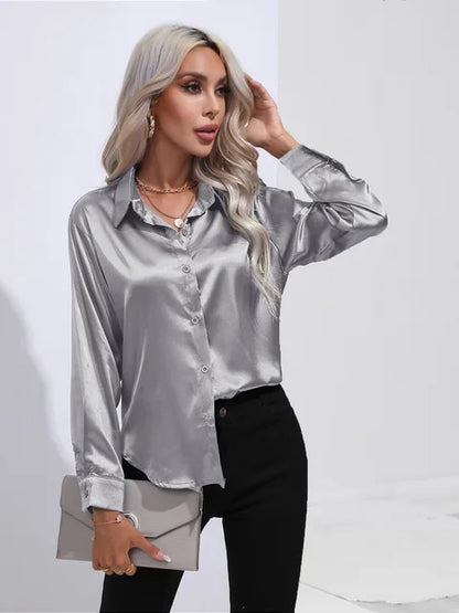 Elegant Silk Loose Fit Top
