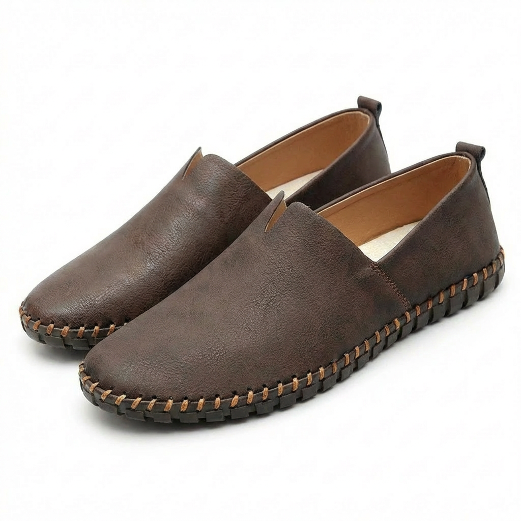 Comfortable Men's Slip-On Leather Loafers Shoes