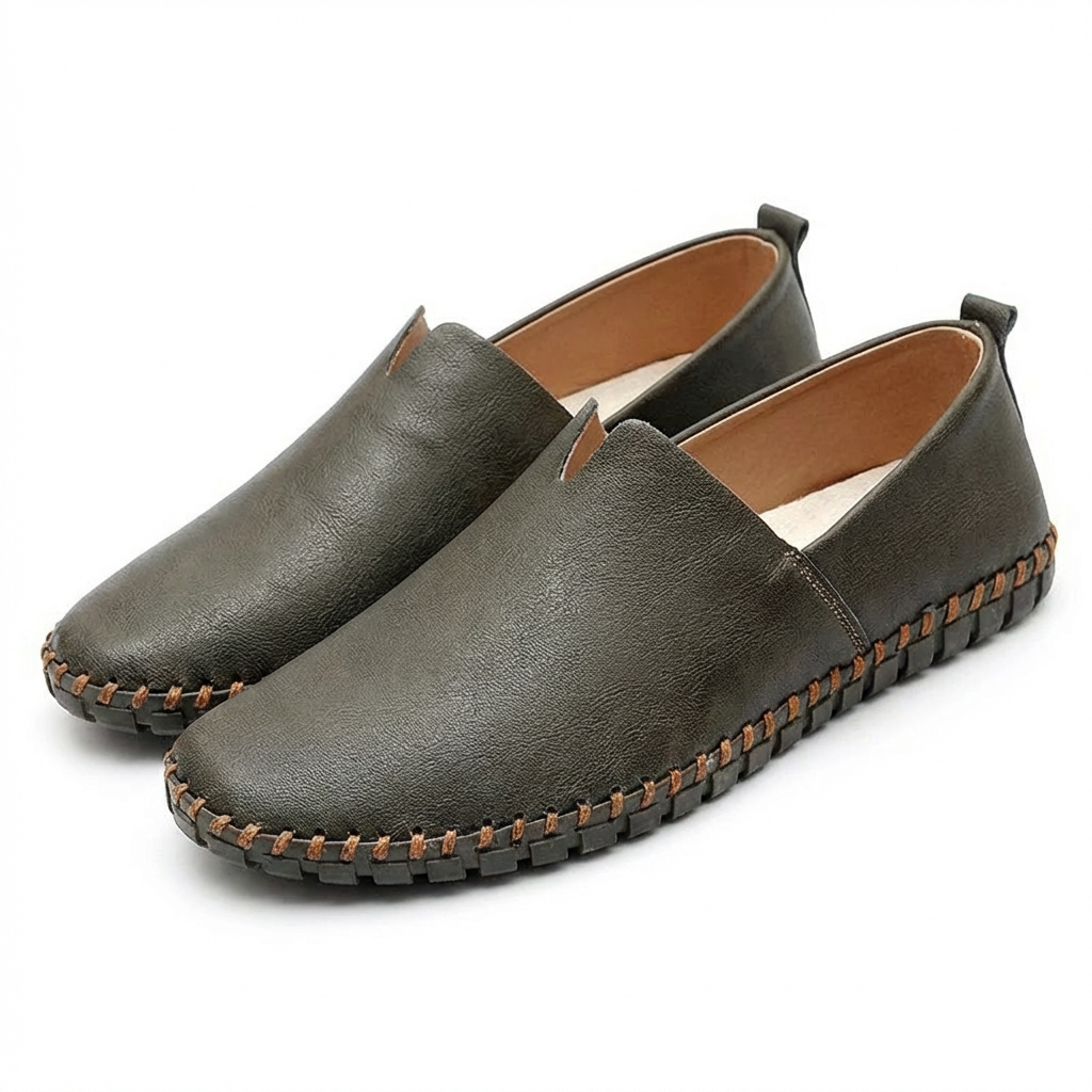 Comfortable Men's Slip-On Leather Loafers Shoes