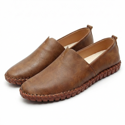 Comfortable Men's Slip On Leather Loafers Shoes - VibreMode