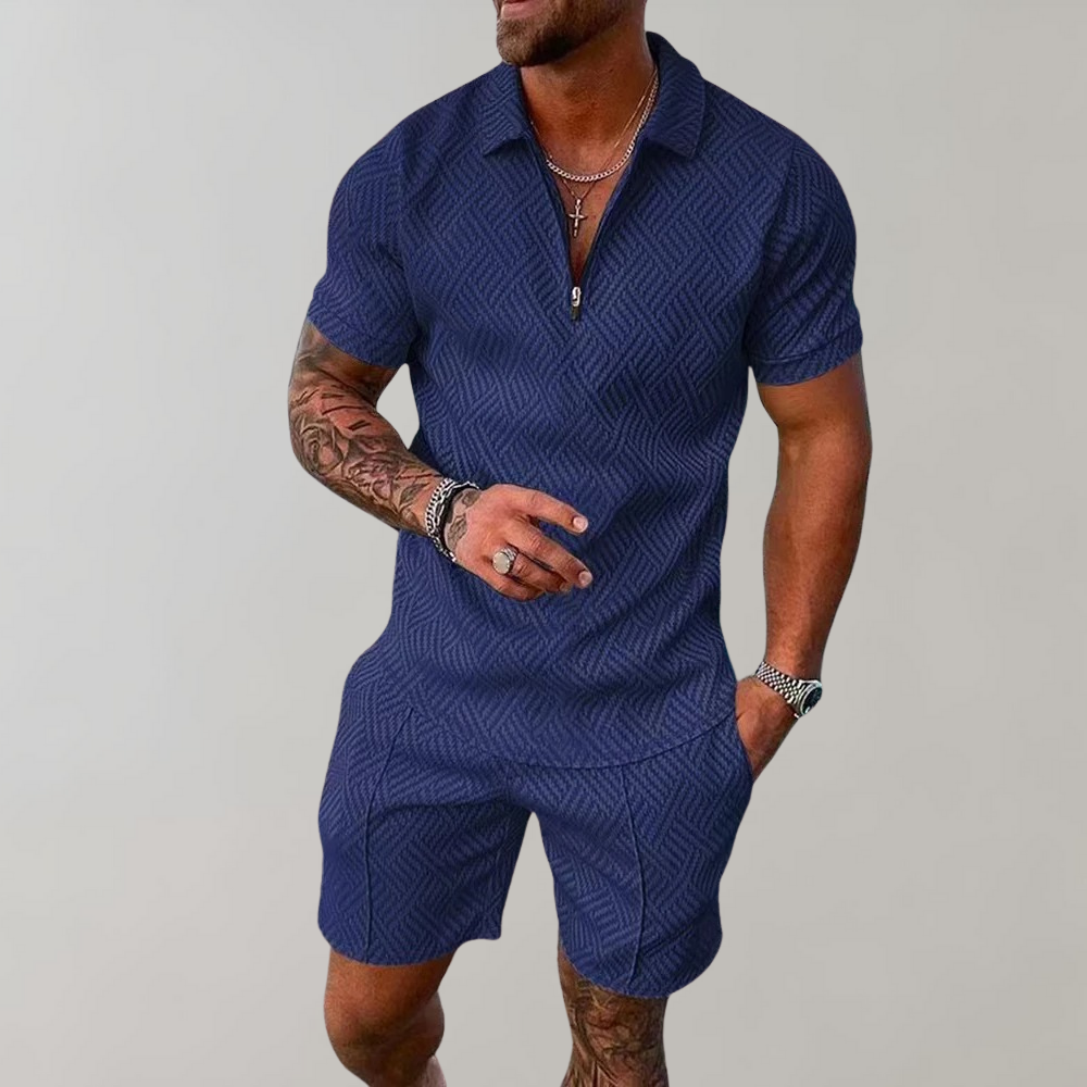Men's Summer Shorts Polo Set - VibreMode