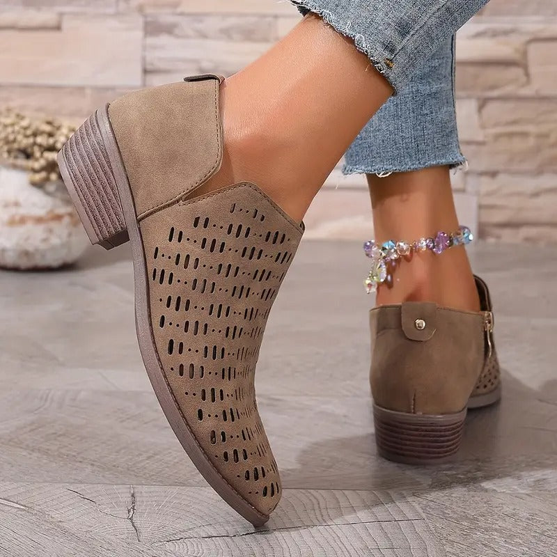 Elegant Ladies Summer Open Toe Ankle Boots