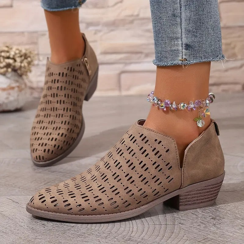 Elegant Ladies Summer Open Toe Ankle Boots