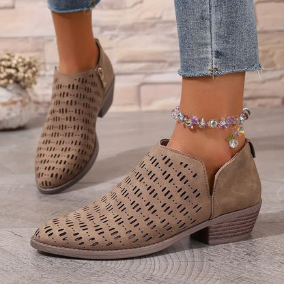 Elegant Ladies Summer Open Toe Ankle Boots