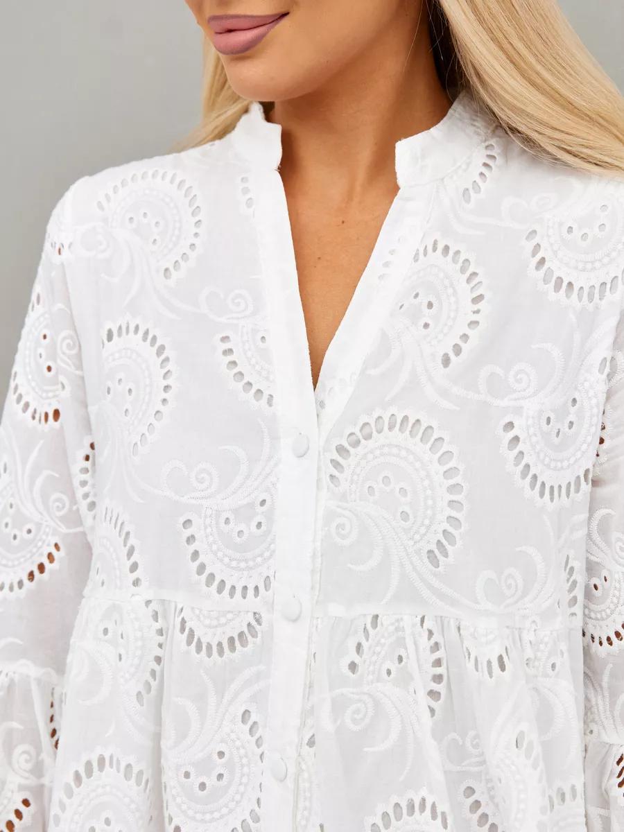 Flowy Crochet Summer Dress with Bell Sleeves