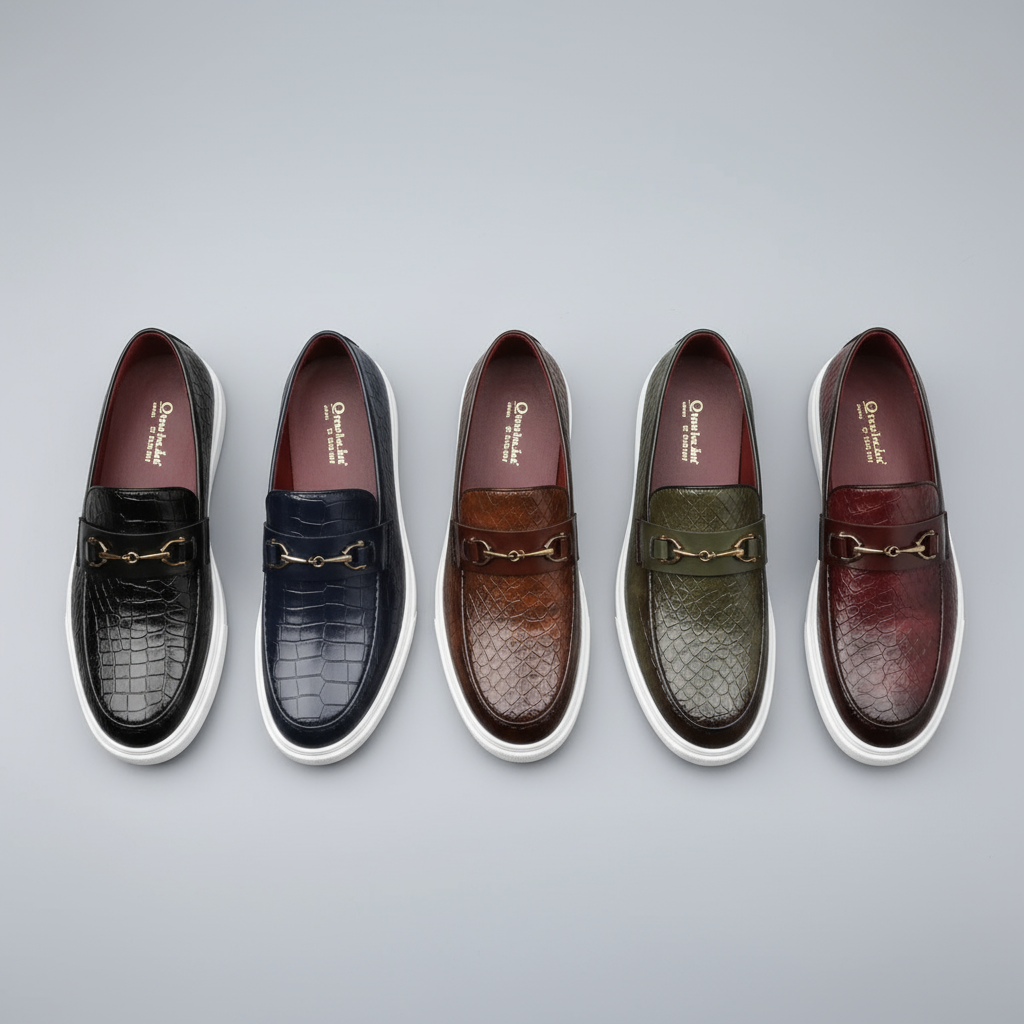 Men's Textured Slip-On Loafers