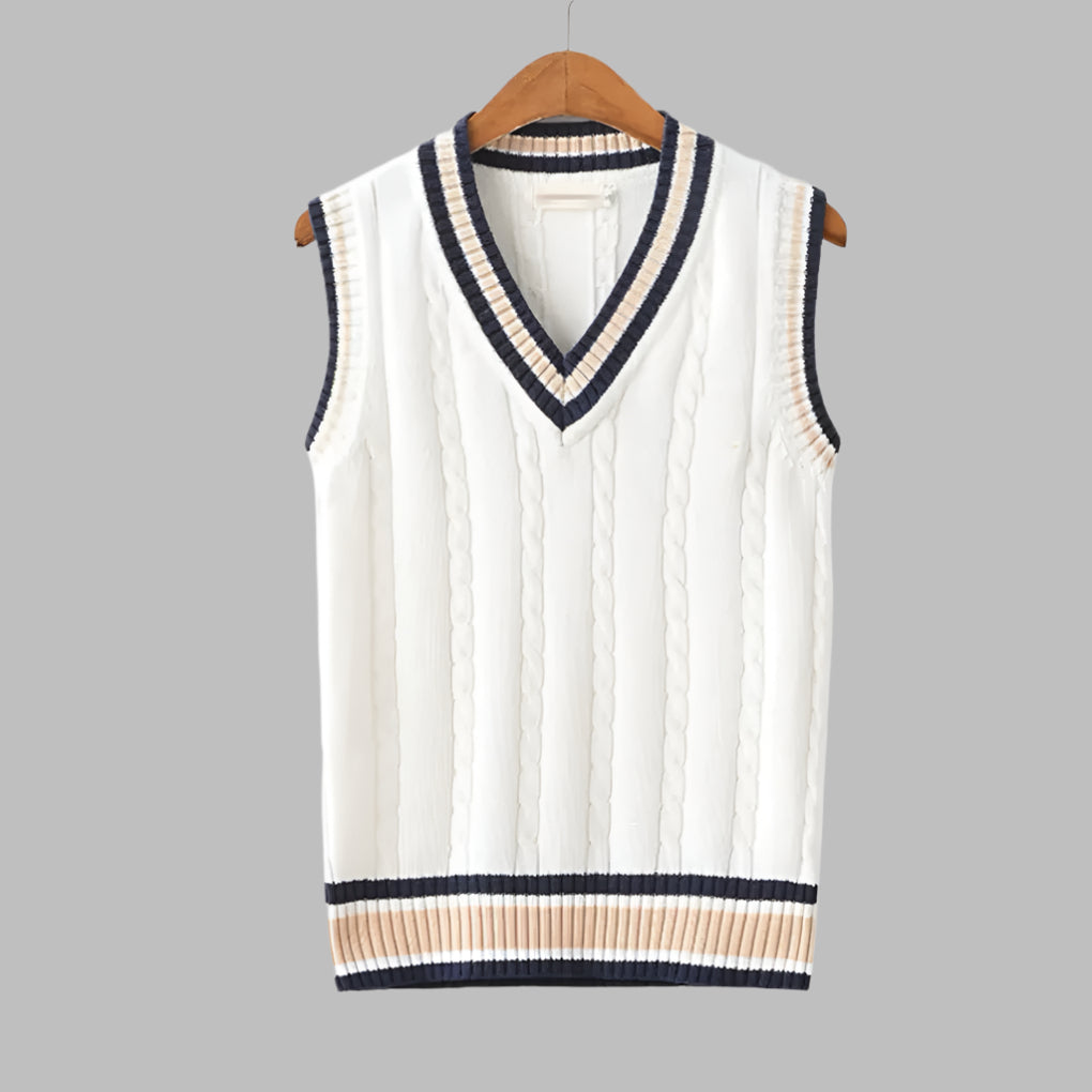 Sleeveless Striped Pullover