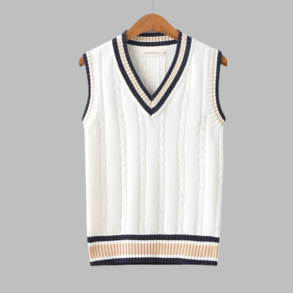 Sleeveless Striped Pullover