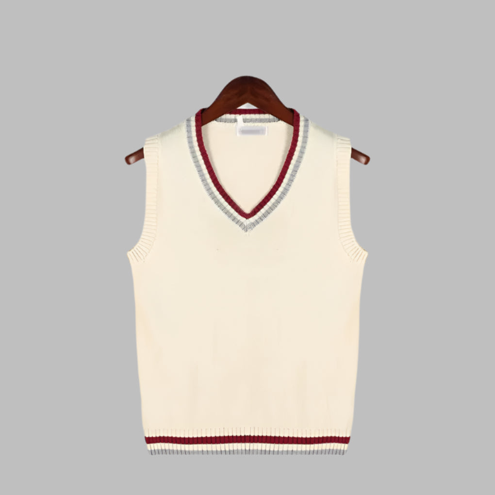 Sleeveless Striped Pullover