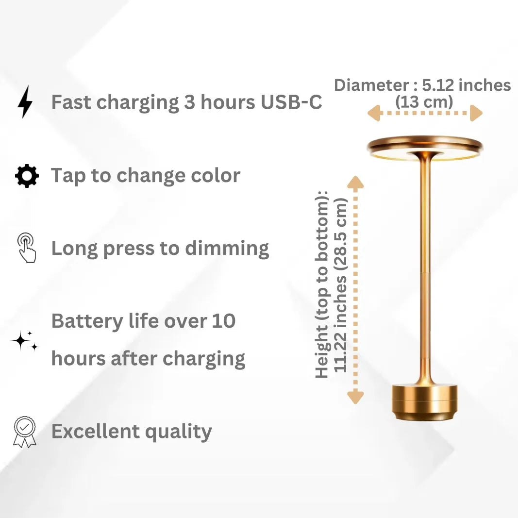 Wireless Table Lamp With Charging Station