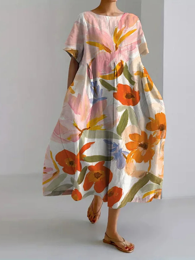 Valentina Women's Floral Summer Dress Lightweight - VibreMode