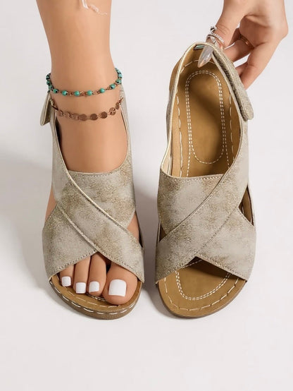Women's Platform Wedge Sandals Olive