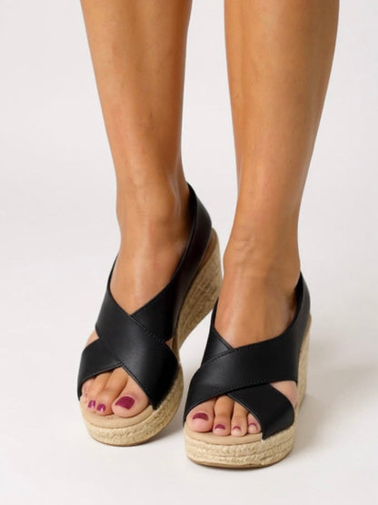 Comfortable Ankle Strap Wedge Sandals for Women - VibreMode