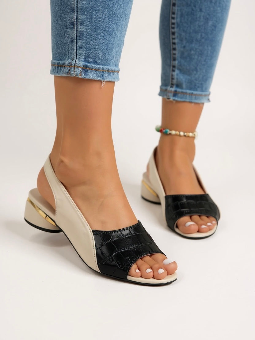 Red Adjustable Strappy Women's Sandals