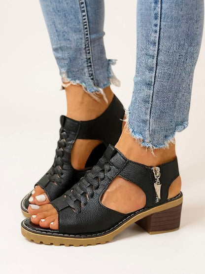Comfortable Women's High Heel Padded Sandals