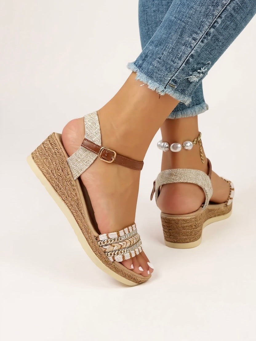 Comfortable Woven Platform Wedge Sandals for Women