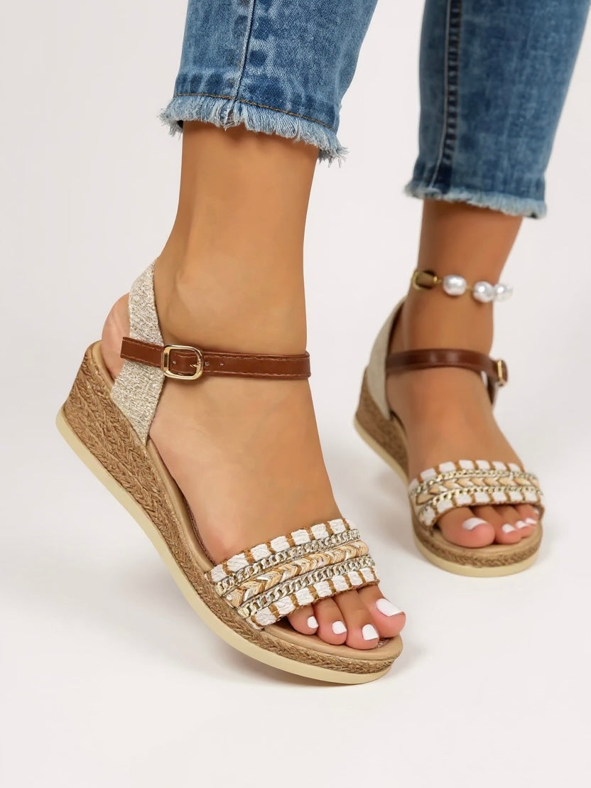 Comfortable Woven Platform Wedge Sandals for Women